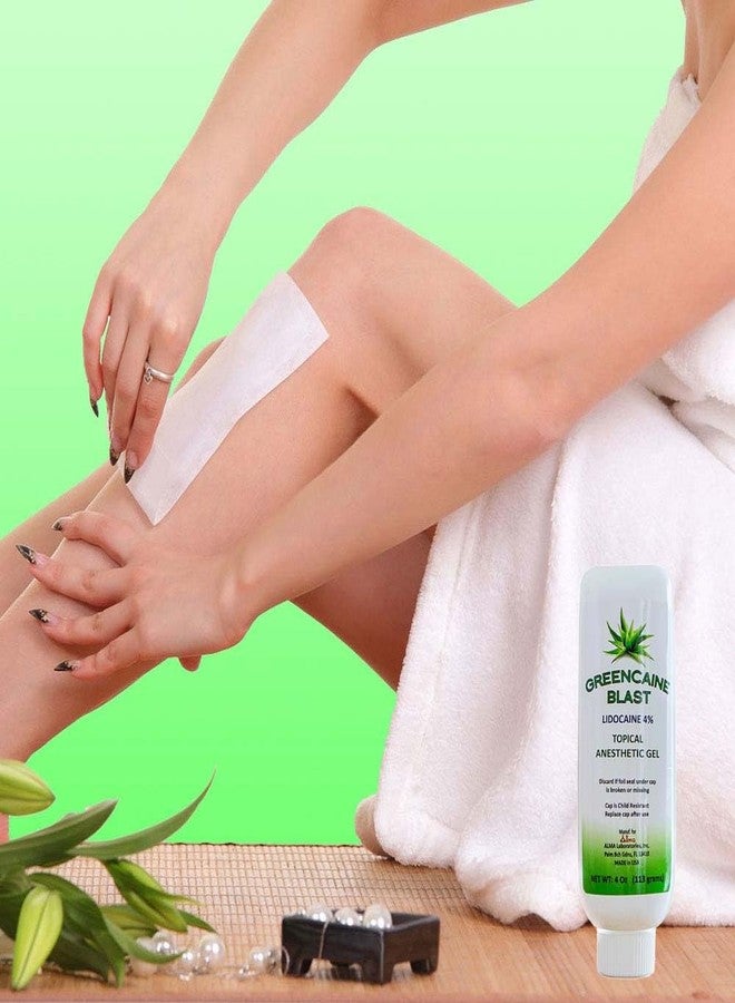 جرينكاين كريم التخدير Greencaine Blast Lidocaine 4% بحجم احترافي كبير 4 أونصة لتخفيف الألم مع خلاصة الصبار المهدئة وزيت الجوجوبا، مخدر موضعي ذو قوة قصوى لتهيجات الجلد الطفيفة. - Image 3